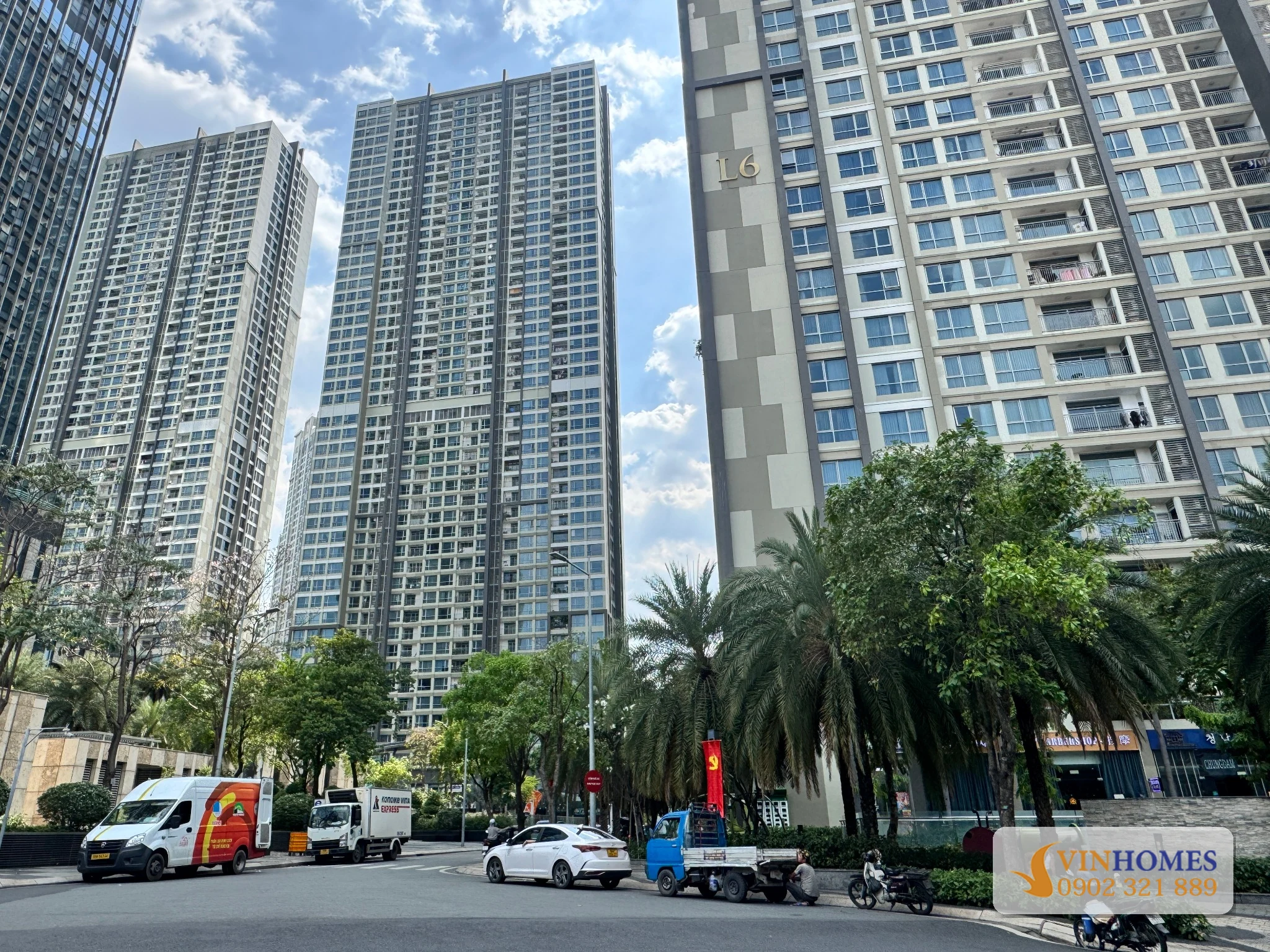 Hình ảnh tòa L6 tại Vinhomes Central Park trong bài giỏ hàng căn hộ 3PN giá tốt