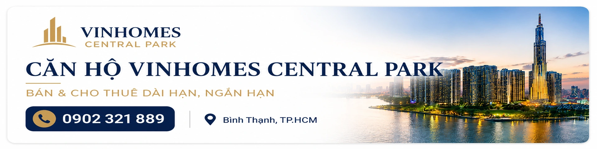 Căn hộ Vinhomes Central Park bán và cho thuê dài hạn ngắn hạn tại Bình Thạnh